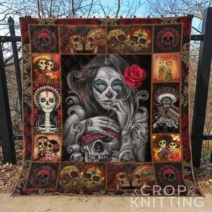 Skull Quilt Blanket Ver 14  Quilt